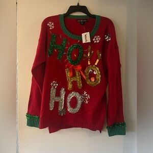 NWT Ugly christmas sweater ho ho ho reindeer  XL